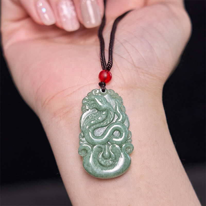 Chinese Zodiac Jewelry Snake Protection Bundle Jade & Crystal Set