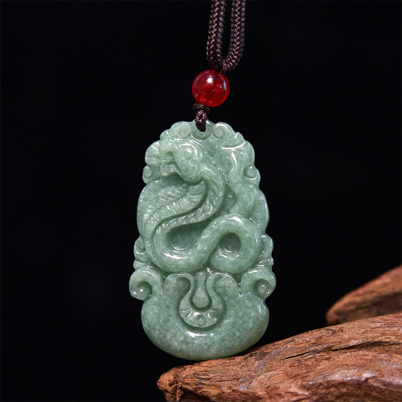 Chinese Zodiac Jewelry Snake Protection Bundle Jade & Crystal Set