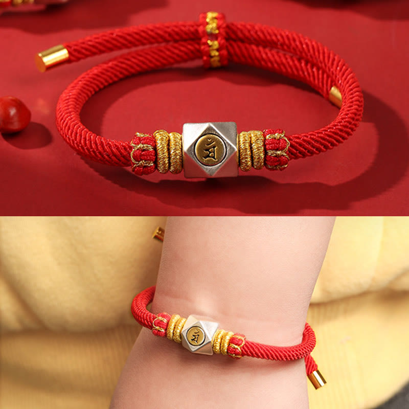 Chinese Zodiac Kids Bracelet | 999 Silver Red Rope Luck Strength