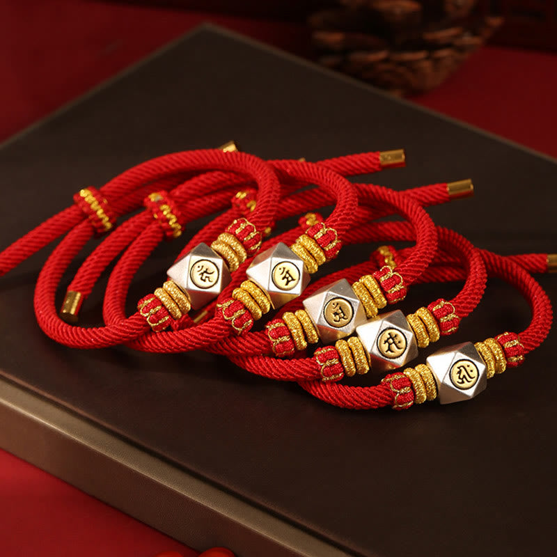 Chinese Zodiac Kids Bracelet | 999 Silver Red Rope Luck Strength
