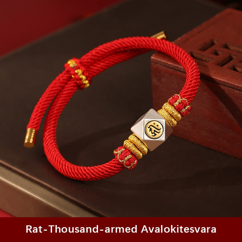 Chinese Zodiac Kids Bracelet | 999 Silver Red Rope Luck Strength