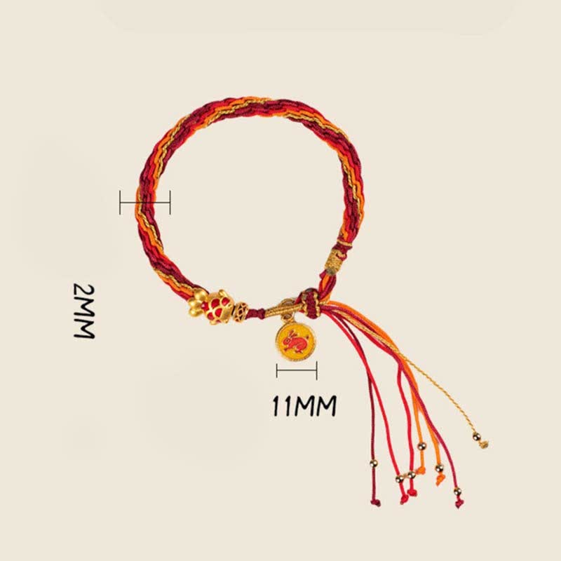 Chinese Zodiac Koi Fish Protection Red String Bracelet
