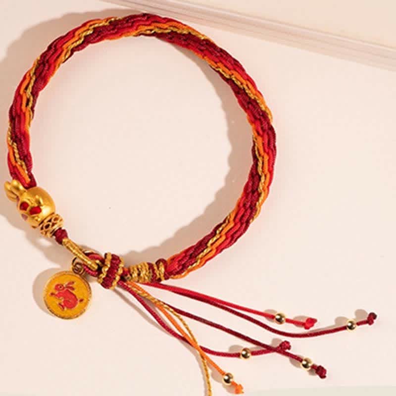 Chinese Zodiac Koi Fish Protection Red String Bracelet