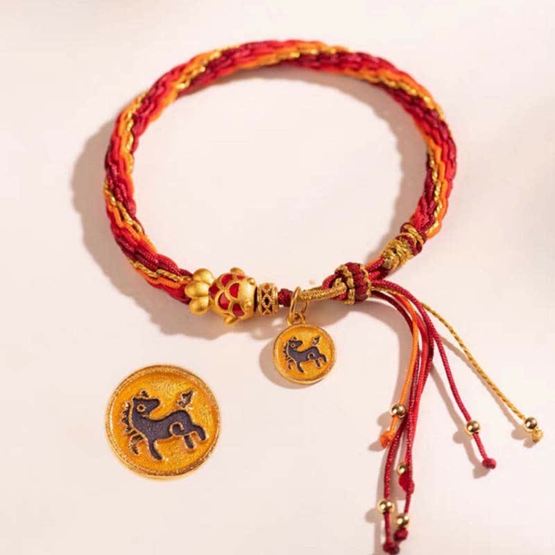 Chinese Zodiac Koi Fish Protection Red String Bracelet