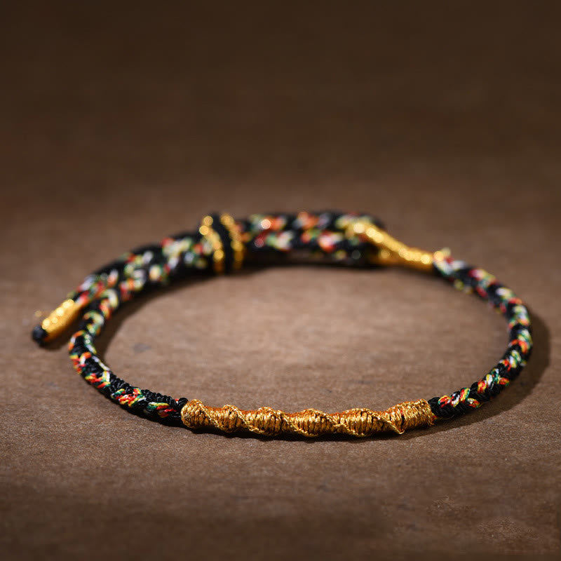 Chinese Zodiac Natal Buddha Braided Bracelet 14-17cm Protection Luck