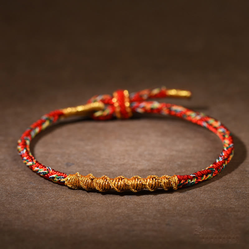 Chinese Zodiac Natal Buddha Braided Bracelet 14-17cm Protection Luck