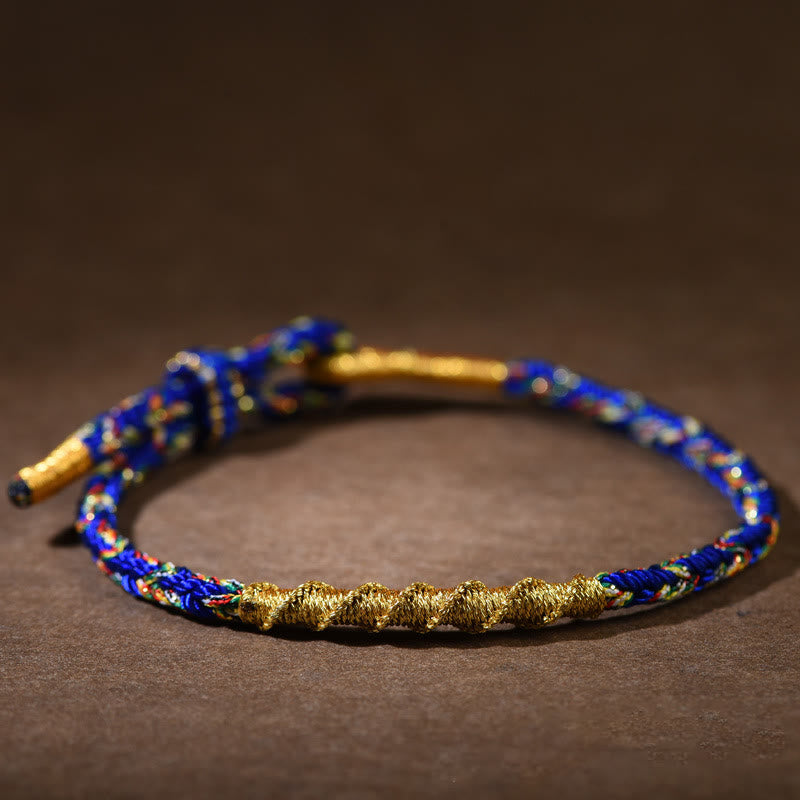 Chinese Zodiac Natal Buddha Braided Bracelet 14-17cm Protection Luck