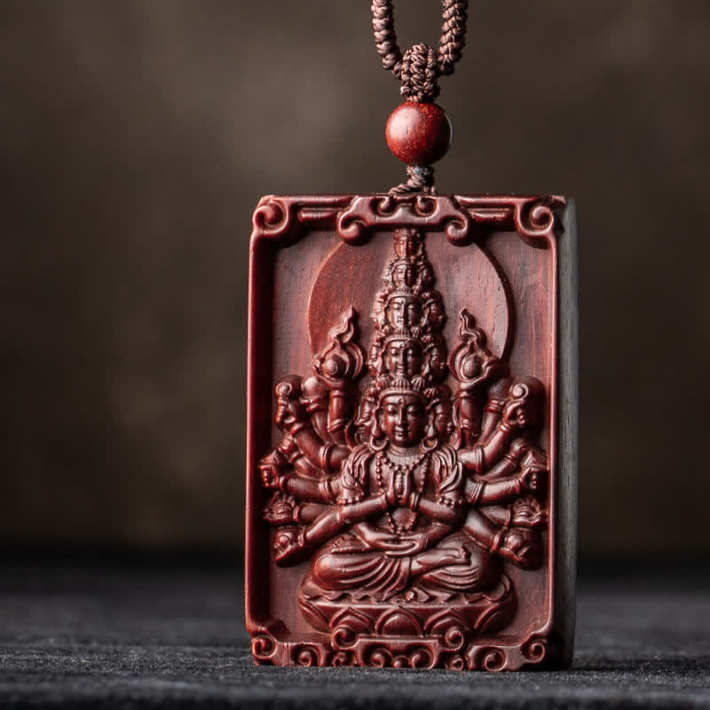 Chinese Zodiac Red Sandalwood Protection Necklace