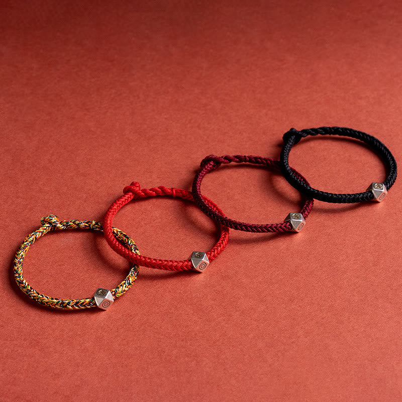 Chinese Zodiac Red String Silver Protection Bracelet