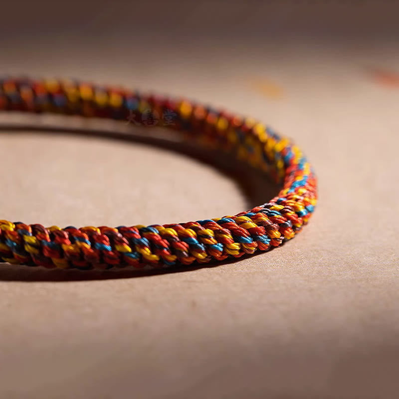 Chinese Zodiac Silver Rope Bracelet for Wealth & Protection