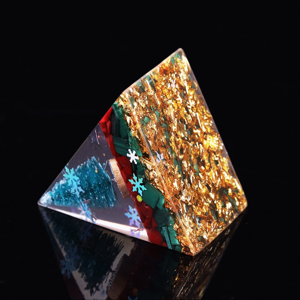 Christmas Blessings Orgone Pyramid for Harmony