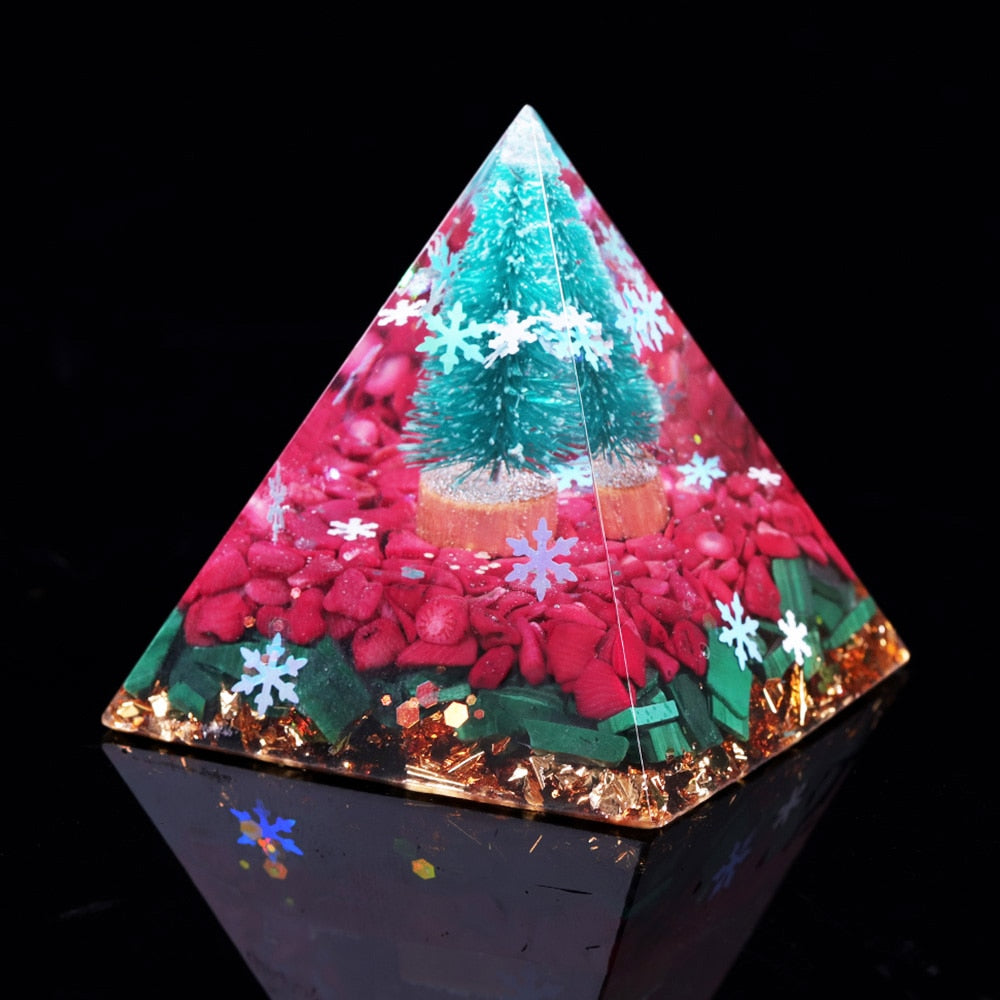 Christmas Blessings Orgone Pyramid for Harmony