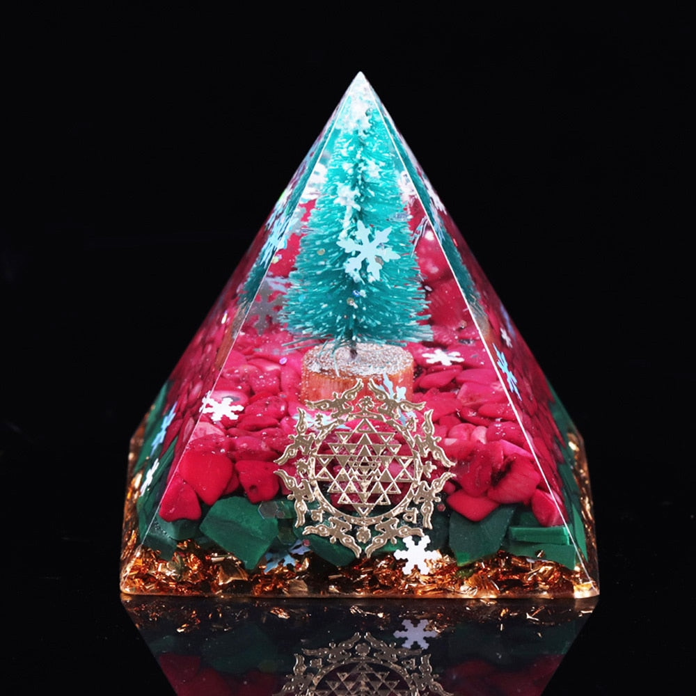 Christmas Blessings Orgone Pyramid for Harmony