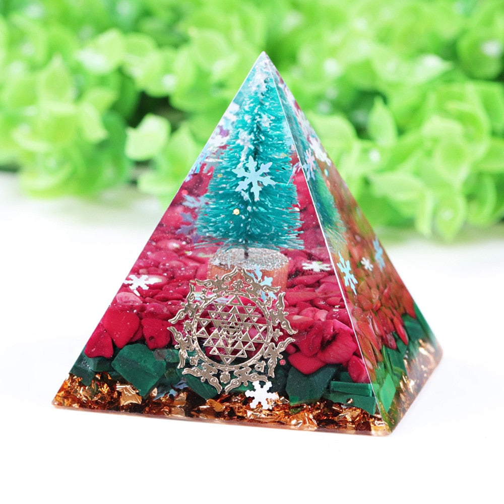 Christmas Blessings Orgone Pyramid for Harmony