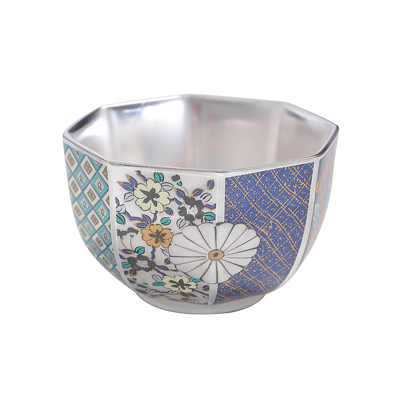 Chrysanthemum Ceramic Teacup for Zen Decor | 165ml & 100ml