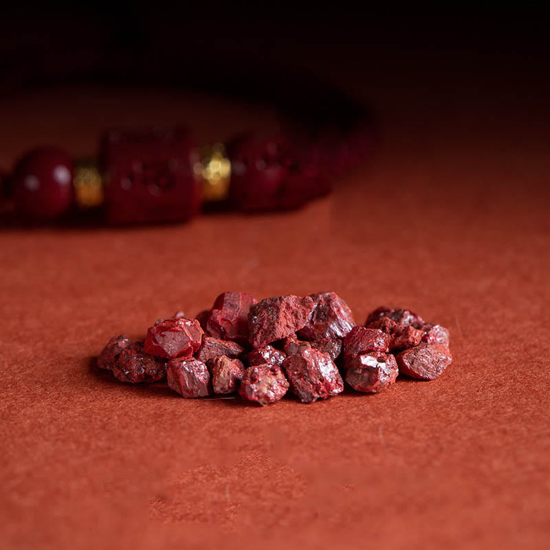 Cinnabar Blessing Bracelet with Om Mani Padme Hum | Healing Sounds