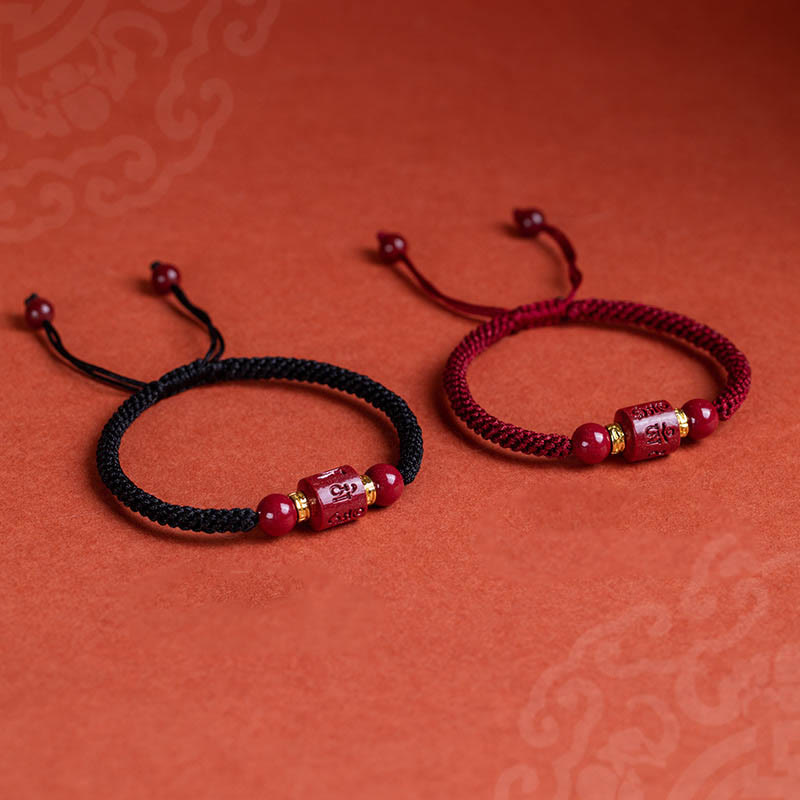 Cinnabar Blessing Bracelet with Om Mani Padme Hum | Healing Sounds