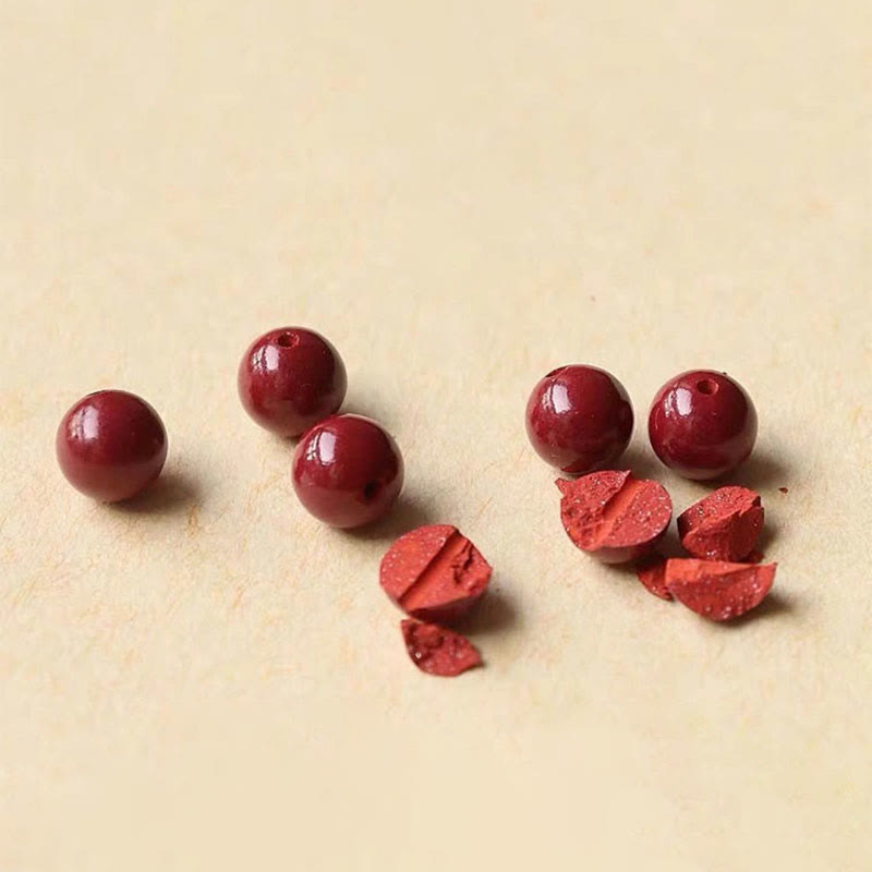 Cinnabar Bracelet and Anklet with Lucky Blessed String