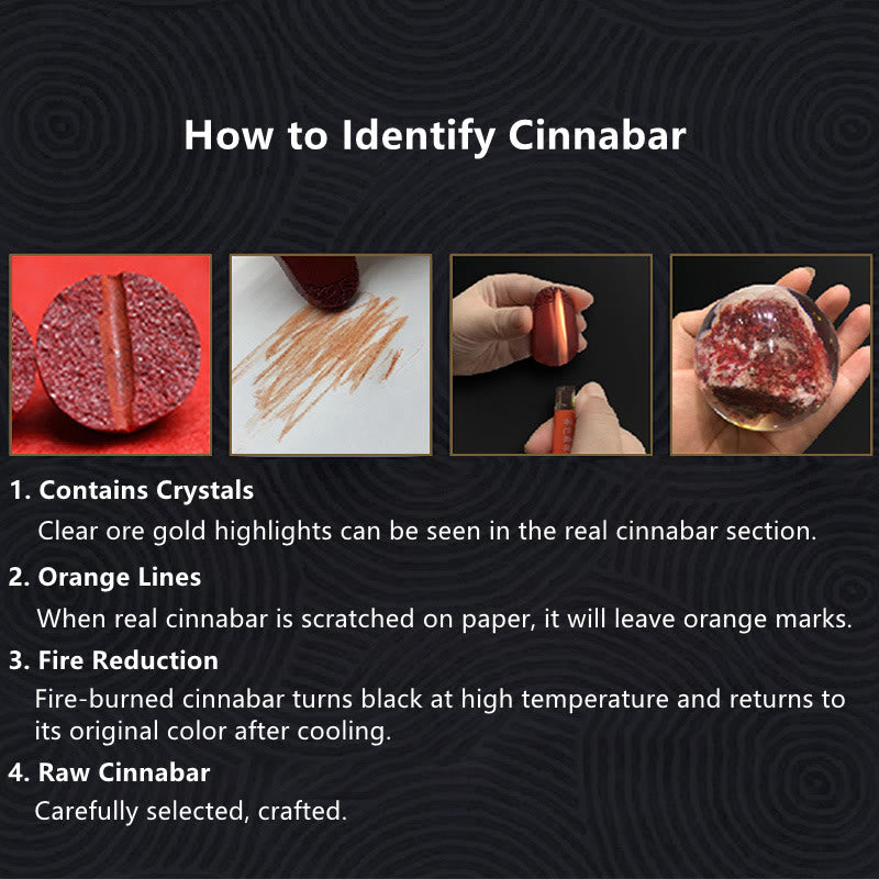 Cinnabar Bracelet with Red String | Four Leaf Clover Blessing