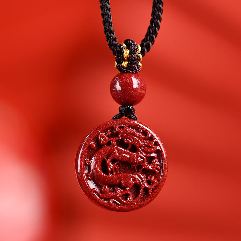 Cinnabar Chinese Zodiac Necklace for Calm & Balance