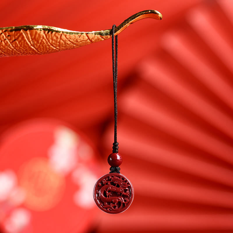 Cinnabar Chinese Zodiac Necklace for Calm & Balance