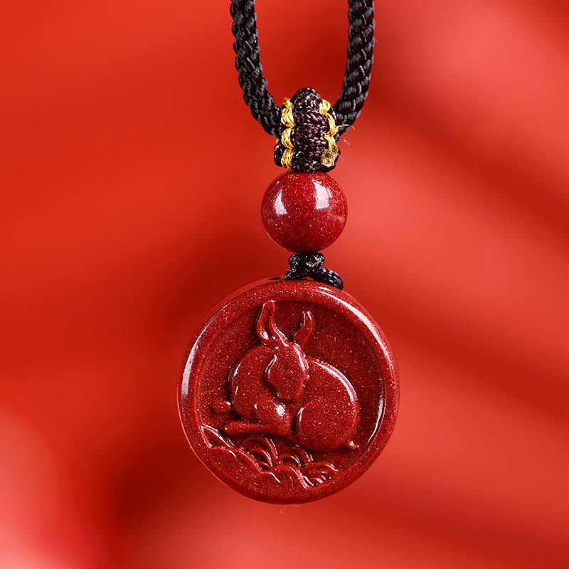 Cinnabar Chinese Zodiac Necklace for Calm & Balance