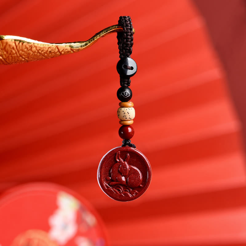 Cinnabar Chinese Zodiac Necklace for Calm & Balance
