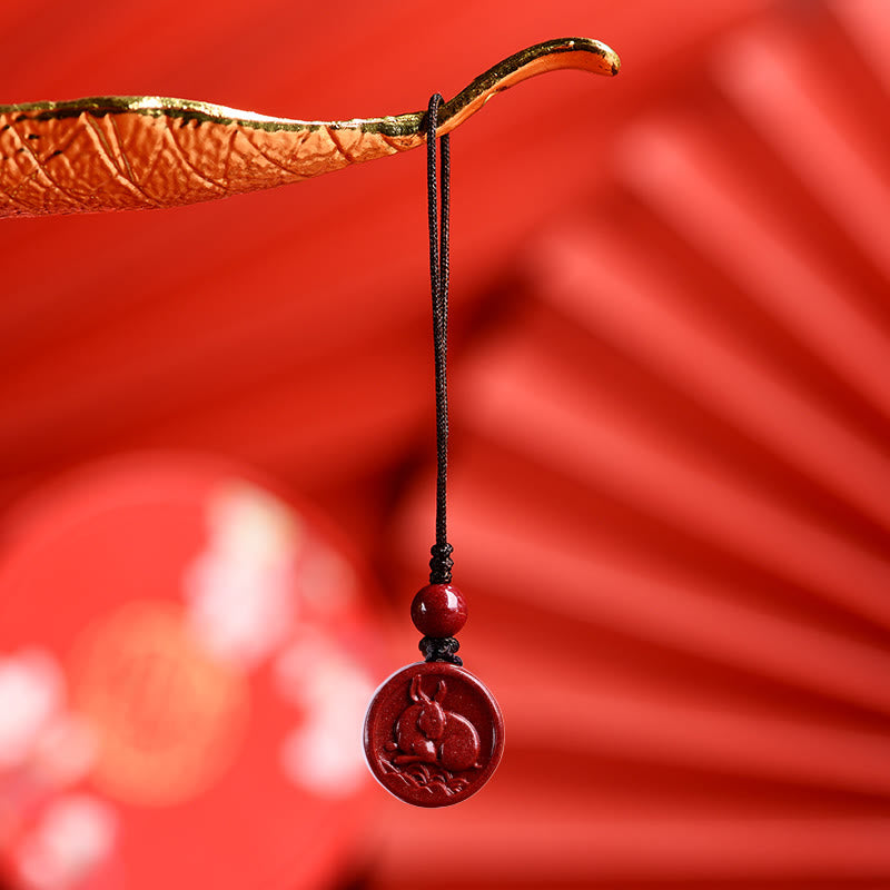 Cinnabar Chinese Zodiac Necklace for Calm & Balance