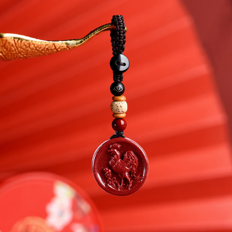 Cinnabar Chinese Zodiac Necklace for Calm & Balance