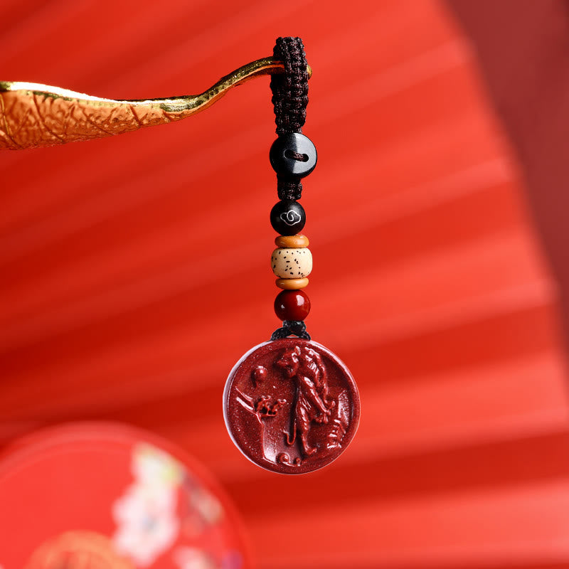 Cinnabar Chinese Zodiac Necklace for Calm & Balance