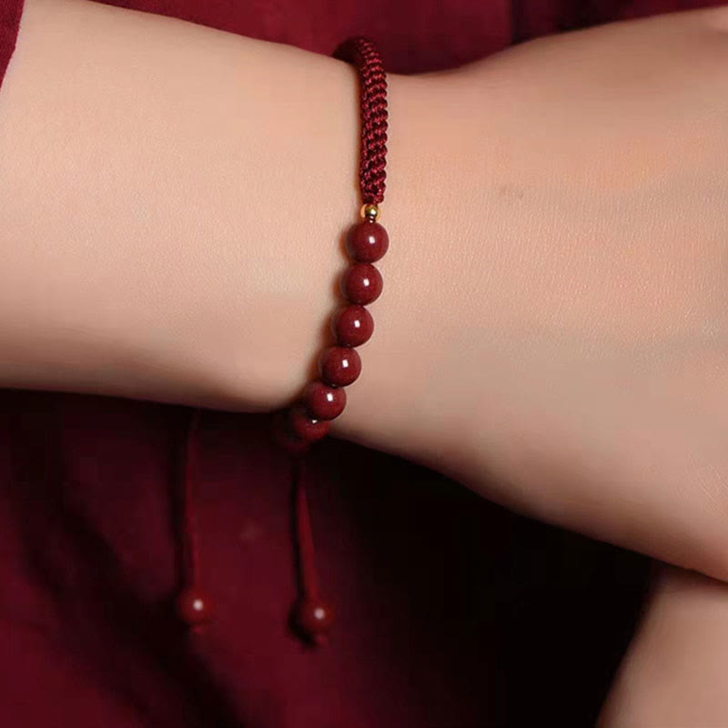 Cinnabar King Kong Knot Blessing Bracelet 8mm