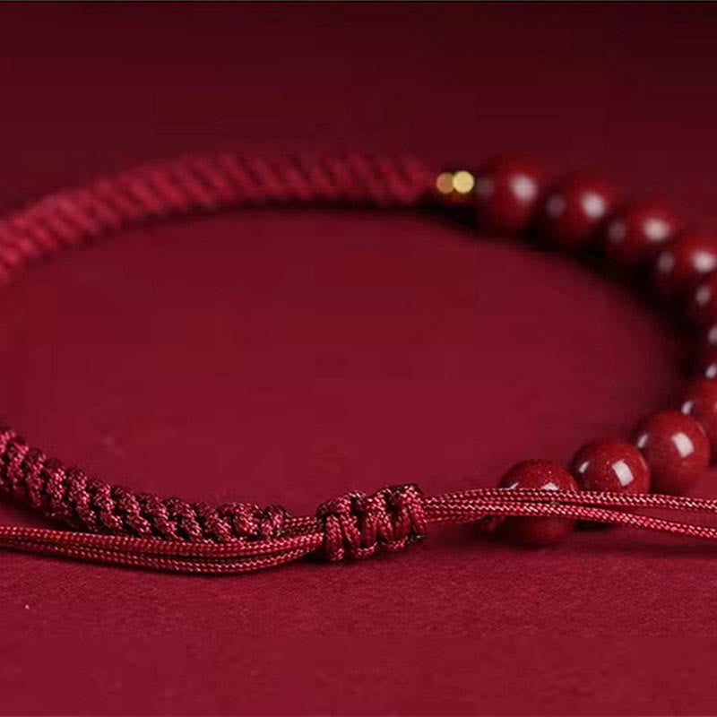 Cinnabar King Kong Knot Blessing Bracelet 8mm