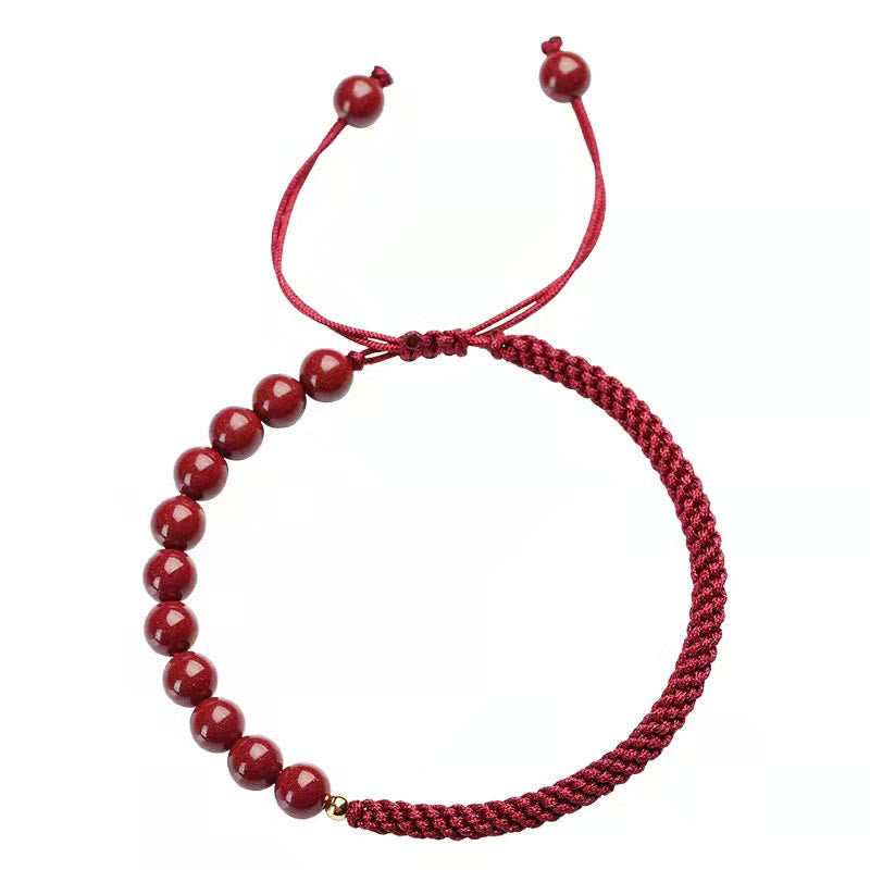 Cinnabar King Kong Knot Blessing Bracelet 8mm