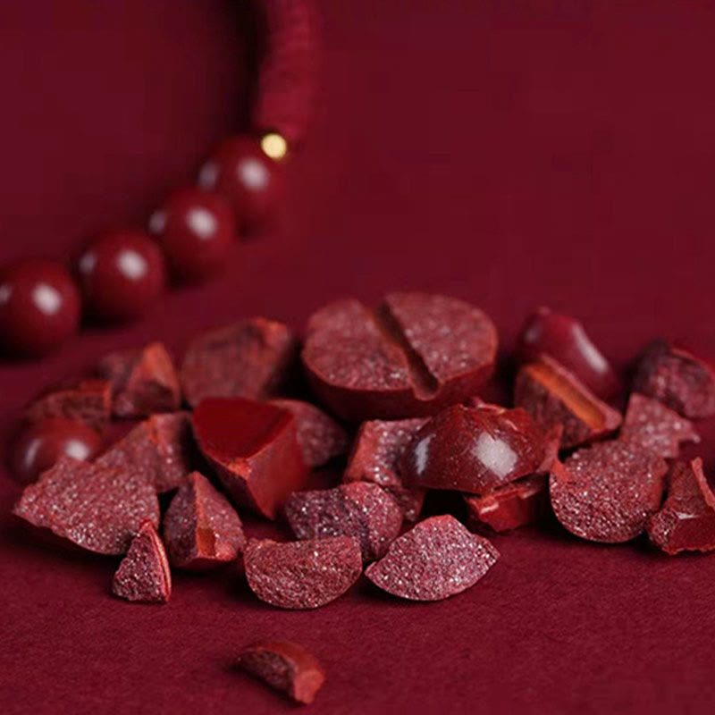 Cinnabar King Kong Knot Blessing Bracelet 8mm