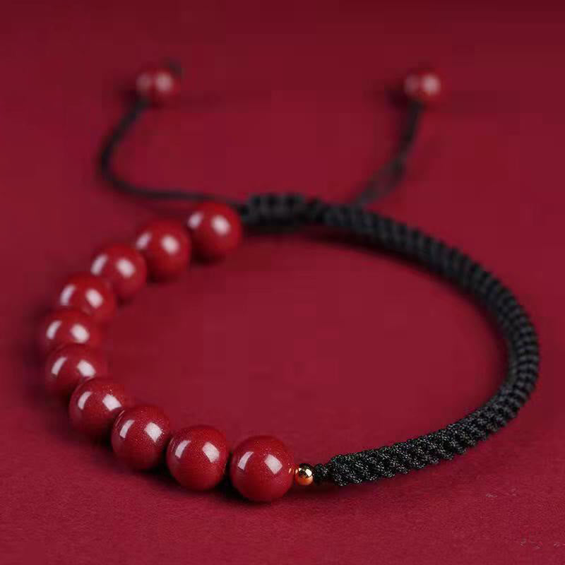 Cinnabar King Kong Knot Blessing Bracelet 8mm