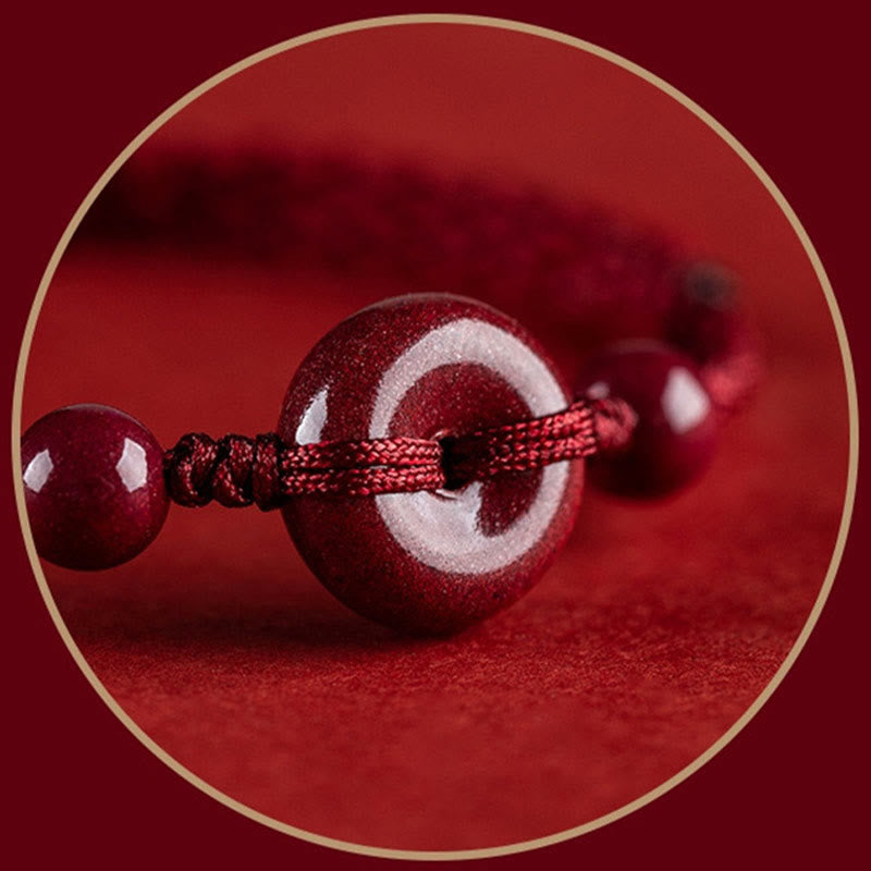 Cinnabar Peace Buckle Bracelet | Safe & Healthy Charm String