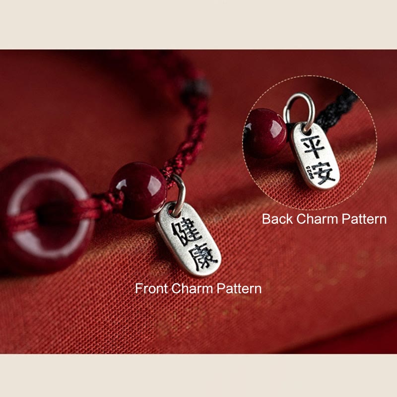 Cinnabar Peace Buckle Bracelet | Safe & Healthy Charm String