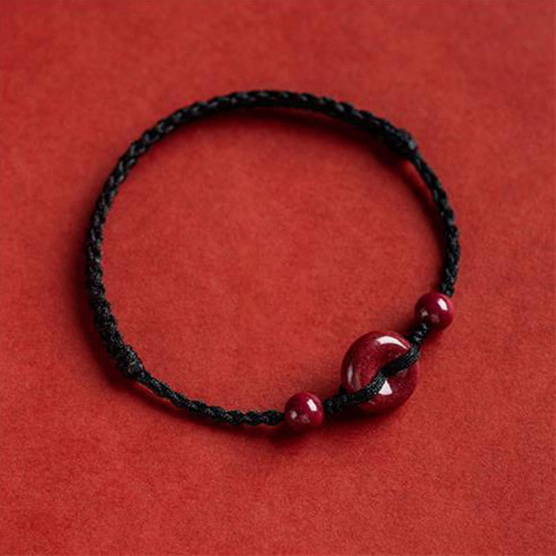 Cinnabar Peace Buckle Bracelet | Safe & Healthy Charm String