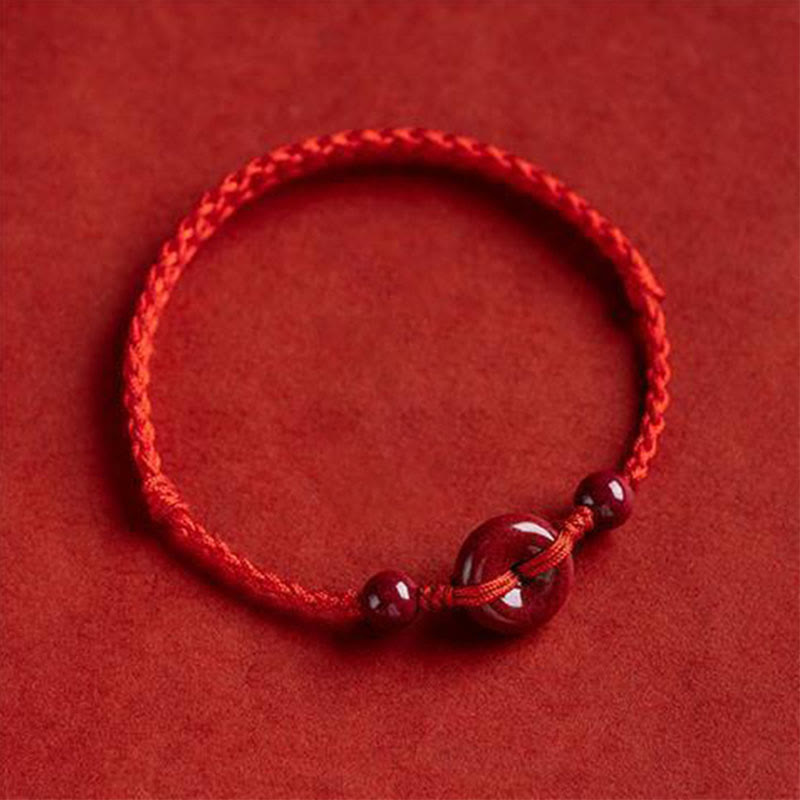 Cinnabar Peace Buckle Bracelet | Safe & Healthy Charm String