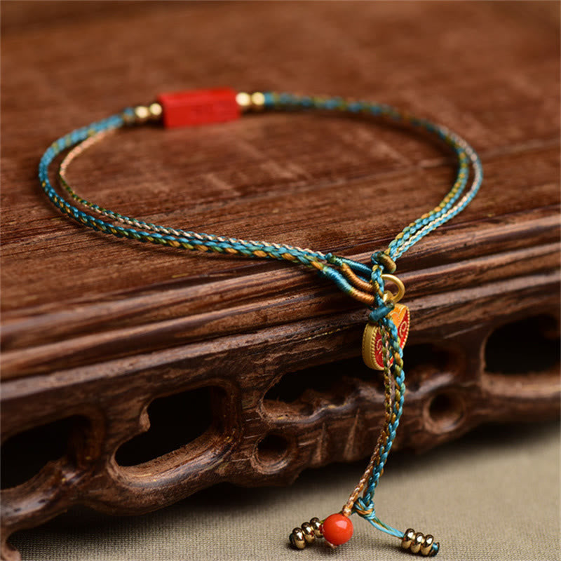 Cinnabar As One Wishes Blessing Double Layer Bracelet