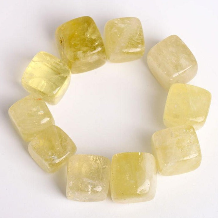Citrine Crystal Cube 2cm Polished Healing Stone
