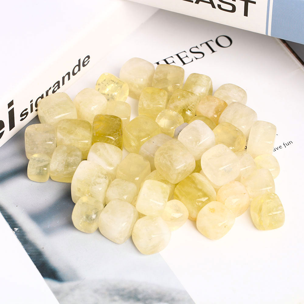 Citrine Crystal Cube 2cm Polished Healing Stone