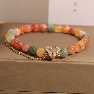 Citrine Green Crystal Prosperity Bracelet 14-16cm Wrist