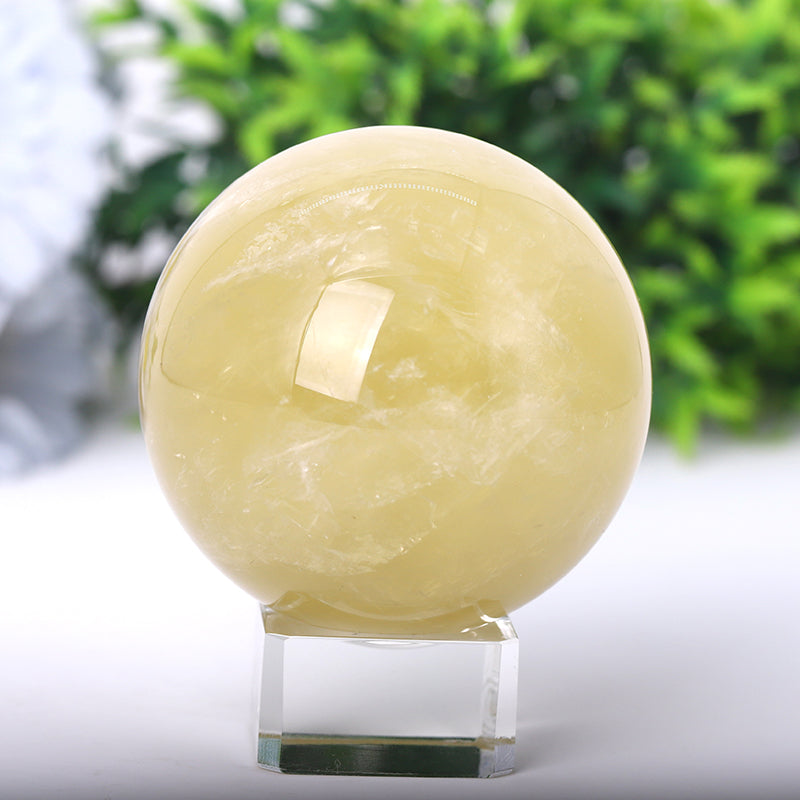 Citrine Sphere 2-4 Inch Polished Healing Crystal Orb