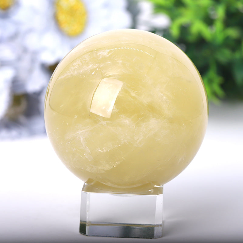 Citrine Sphere 2-4 Inch Polished Healing Crystal Orb