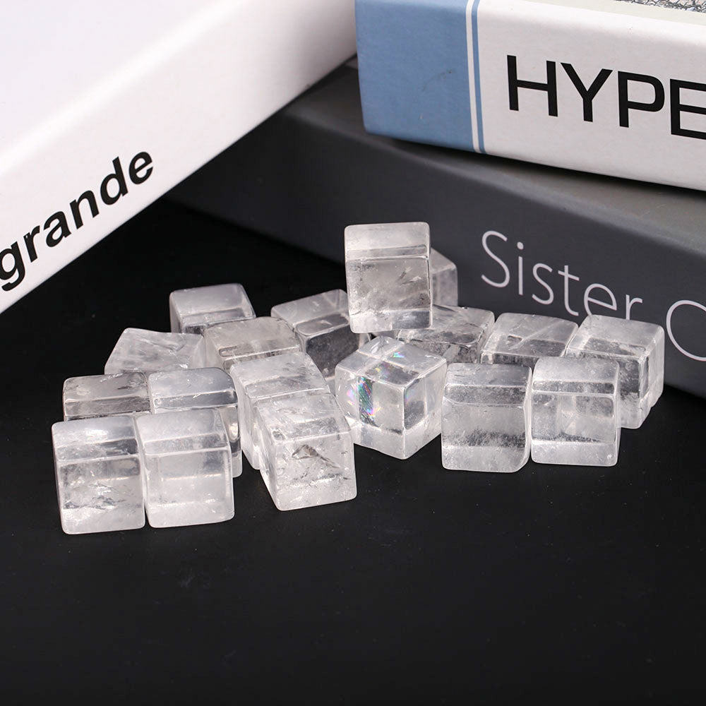 Clear Quartz Crystal Cubes 0.78 Inch Healing Cube