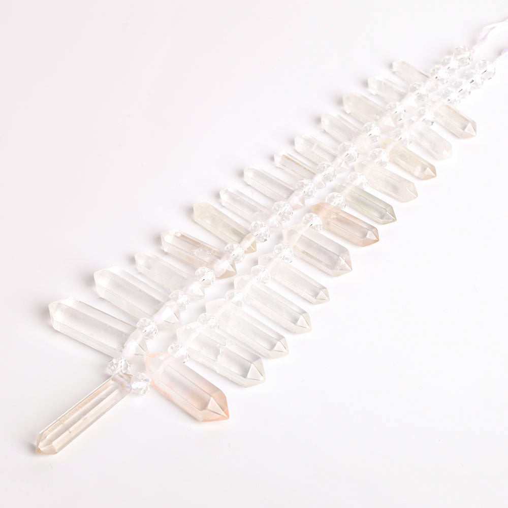 Clear Quartz Crystal Points Chain for Chakra Balance