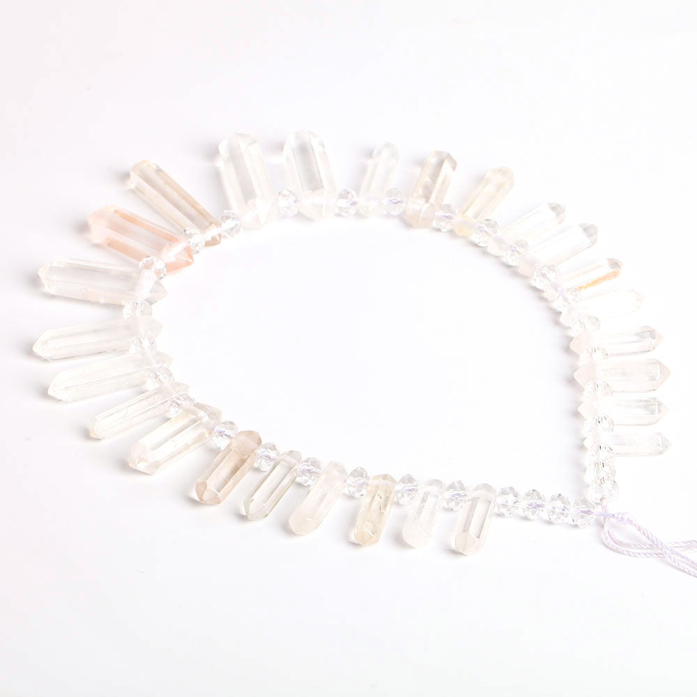 Clear Quartz Crystal Points Chain for Chakra Balance