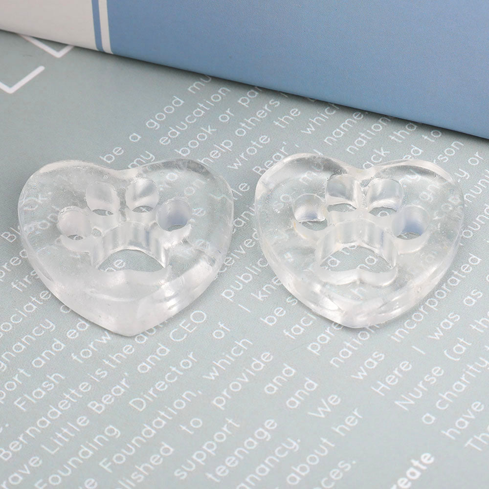Clear Quartz Heart Crystal with Claw Carving 1.45 Inch
