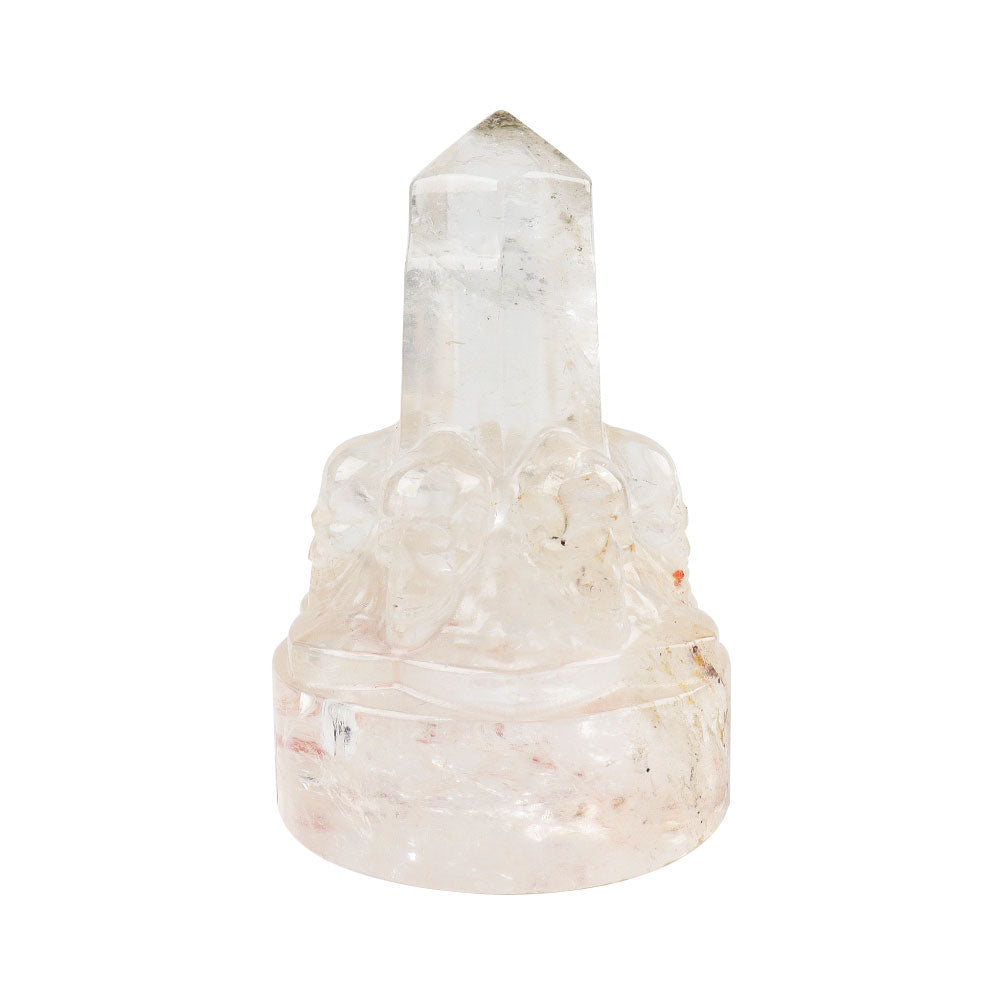 Clear Quartz Skull Crystal Point 3-4 inches Carving